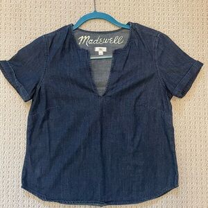 Madewell Women's Blue Denim Top